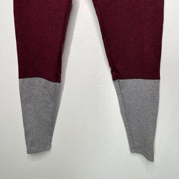 Onzie 2pc. Set High Neck Sports bra and Street leggings burgundy Gray Size S/M - Picture 9 of 12